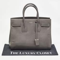 Saint Laurent Grey Leather Small Classic Sac De Jour Tote