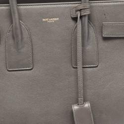 Saint Laurent Grey Leather Small Classic Sac De Jour Tote