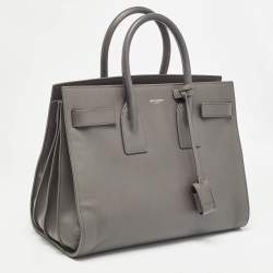 Saint Laurent Grey Leather Small Classic Sac De Jour Tote