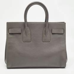 Saint Laurent Grey Leather Small Classic Sac De Jour Tote