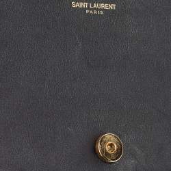 Pre Owned Saint Laurent Black Leather Mini ChYc Crossbody Bag