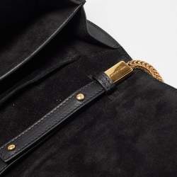 Pre Owned Saint Laurent Black Leather Mini ChYc Crossbody Bag