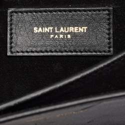 Pre Owned Saint Laurent Black Leather Mini ChYc Crossbody Bag
