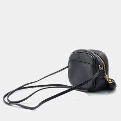 Saint Laurent Black Leather Mini Monogram Blogger Crossbody Bag 