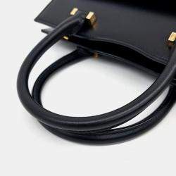 Saint Laurent Black Leather Uptown Handbag