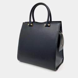 Saint Laurent Black Leather Uptown Handbag