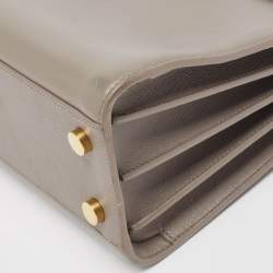 Pre Owned Saint Laurent Grey Leather Nano Classic Sac De Jour Tote