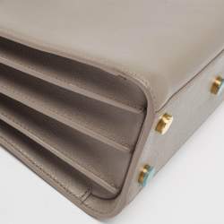 Pre Owned Saint Laurent Grey Leather Nano Classic Sac De Jour Tote