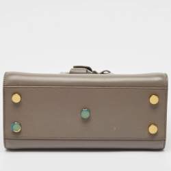 Pre Owned Saint Laurent Grey Leather Nano Classic Sac De Jour Tote