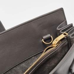 Pre Owned Saint Laurent Grey Leather Small Classic Sac De Jour Tote
