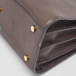 Pre Owned Saint Laurent Grey Leather Small Classic Sac De Jour Tote