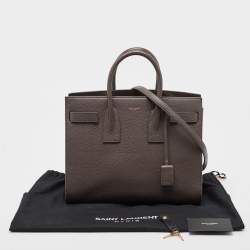 Pre Owned Saint Laurent Grey Leather Small Classic Sac De Jour Tote