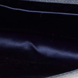 Pre Owned Yves Saint Laurent Navy Blue Leather Y-Ligne Clutch