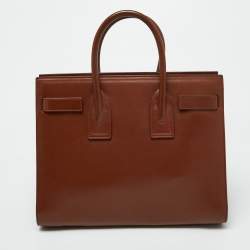 Pre Owned Saint Laurent Brown Leather Small Classic Sac De Jour Tote