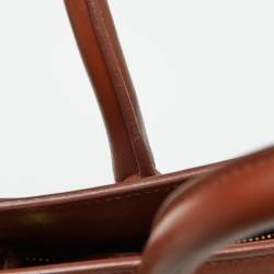 Pre Owned Saint Laurent Brown Leather Small Classic Sac De Jour Tote