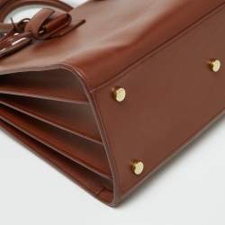 Pre Owned Saint Laurent Brown Leather Small Classic Sac De Jour Tote