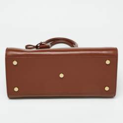 Pre Owned Saint Laurent Brown Leather Small Classic Sac De Jour Tote