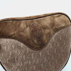 Saint Laurent Brown Suede Coeur Shoulder Bag
