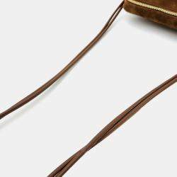 Saint Laurent Brown Suede Coeur Shoulder Bag