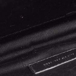 Pre Owned Saint Laurent Beige Matelasse Leather Cassandre Wristlet Pouch