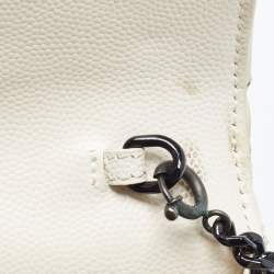 Saint Laurent Cream Matelassé Leather Monogram Envelope Wallet on Chain