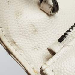 Saint Laurent Cream Matelassé Leather Monogram Envelope Wallet on Chain