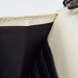 Saint Laurent Cream Matelassé Leather Monogram Envelope Wallet on Chain