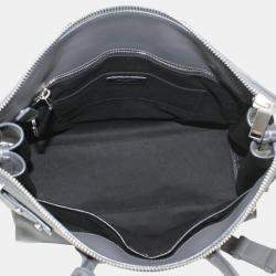 Saint Laurent Paris Grey Leather North/South Sac De Jour Satchel Bag