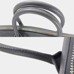 Saint Laurent Paris Grey Leather North/South Sac De Jour Satchel Bag