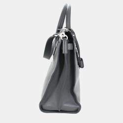 Saint Laurent Paris Grey Leather North/South Sac De Jour Satchel Bag