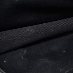 Saint Laurent Black Croc Embossed Leather Sunset Shoulder Bag