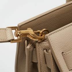 Pre Owned Saint Laurent Beige Leather Medium Supple Sac De Jour Tote