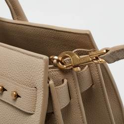 Pre Owned Saint Laurent Beige Leather Medium Supple Sac De Jour Tote