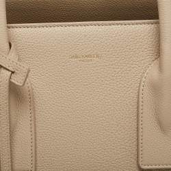Pre Owned Saint Laurent Beige Leather Medium Supple Sac De Jour Tote