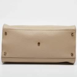 Pre Owned Saint Laurent Beige Leather Medium Supple Sac De Jour Tote