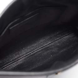 Saint Laurent Black Quilted Leather Victoire Chain Clutch 