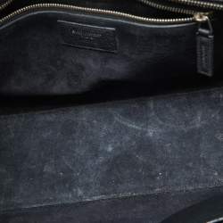 مملوكة مسبقًا Saint Laurent Black Leather Small Cabas Rive Gauche Tote