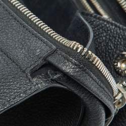 مملوكة مسبقًا Saint Laurent Black Leather Small Cabas Rive Gauche Tote