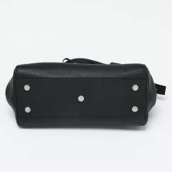 مملوكة مسبقًا Saint Laurent Black Leather Small Cabas Rive Gauche Tote