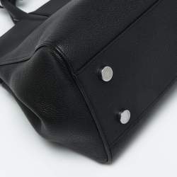 مملوكة مسبقًا Saint Laurent Black Leather Small Cabas Rive Gauche Tote