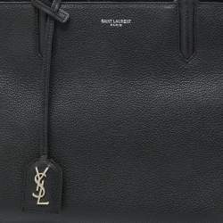 مملوكة مسبقًا Saint Laurent Black Leather Small Cabas Rive Gauche Tote
