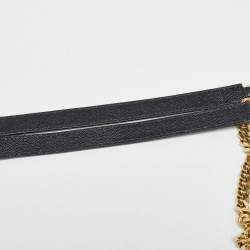 Saint Laurent Black Matelasse Leather Large Monogram Envelope Shoulder Bag
