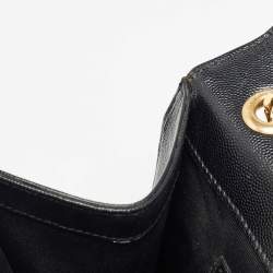 Saint Laurent Black Matelasse Leather Large Monogram Envelope Shoulder Bag
