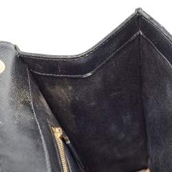 Saint Laurent Black Matelasse Leather Large Monogram Envelope Shoulder Bag
