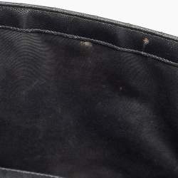 Saint Laurent Black Matelasse Leather Large Monogram Envelope Shoulder Bag