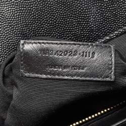 Saint Laurent Black Matelasse Leather Large Monogram Envelope Shoulder Bag