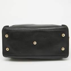 Saint Laurent Black Leather Small Cabas Chyc Tote