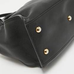 Saint Laurent Black Leather Small Cabas Chyc Tote