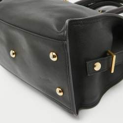 Saint Laurent Black Leather Small Cabas Chyc Tote