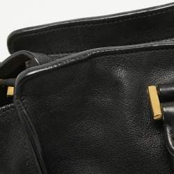 Saint Laurent Black Leather Small Cabas Chyc Tote